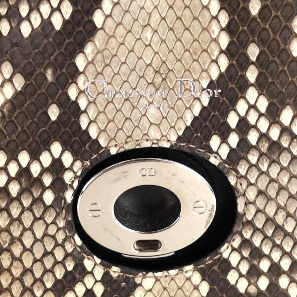 Be Dior Double Flap Calfskin and Python Bag - Image 12