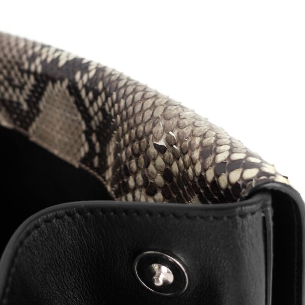 Be Dior Double Flap Calfskin and Python Bag - Image 5