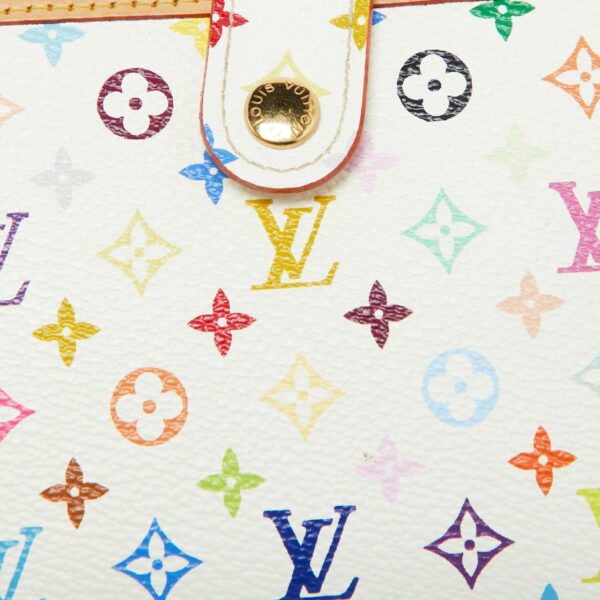 Louis Vuitton White Multicolore Monogram Canvas French Wallet - Image 4