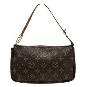Louis Vuitton Pochette Accessoire  Canvas Clutch Bag