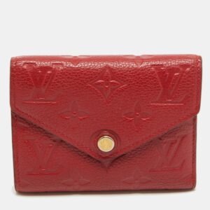 Louis Vuitton Cherry Monogram Empreinte Leather Compact Curieuse Wallet