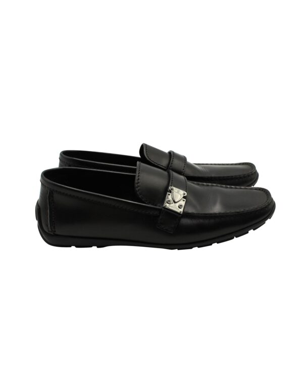 Louis Vuitton Lombok Slip On Loafers in Black Leather