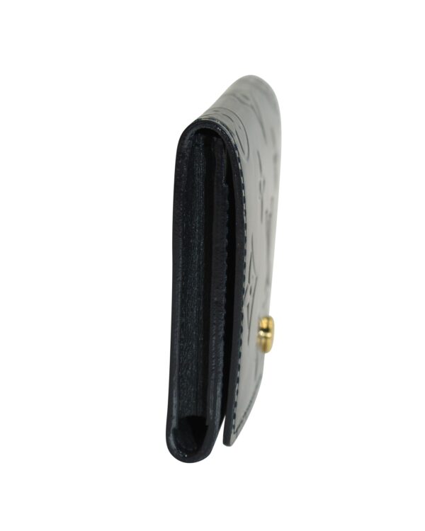 Louis Vuitton Amarante Monogram Business Card Holder in Navy Blue Patent Leather - Image 3