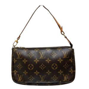 Louis Vuitton Pochette Accessoire  Canvas Clutch Bag