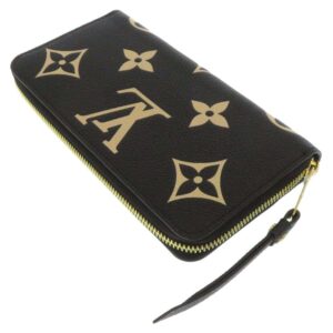 LOUIS VUITTON Zippy wallet Noir/BeigeM80481 Bicolor Monogram Empreinte Leather